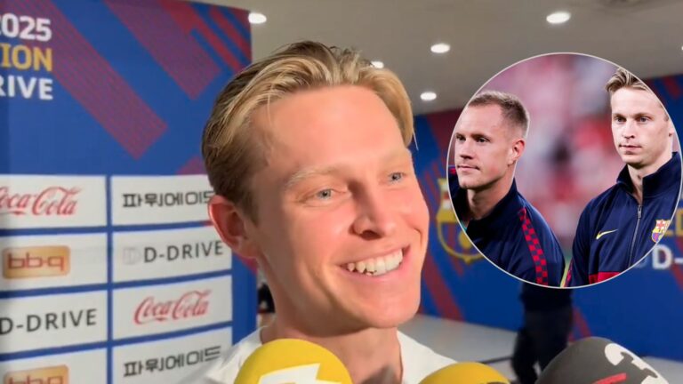 Frenkie de Jong respalda a Ter Stegen en plena tormenta interna en el Barça Frenkie de Jong on MATS and contract extension