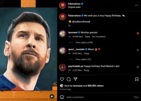 Messi writes heartfelt repky to birthday post from Barcelona